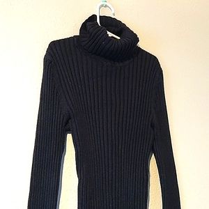 Black Stretchy Turtleneck Sweater